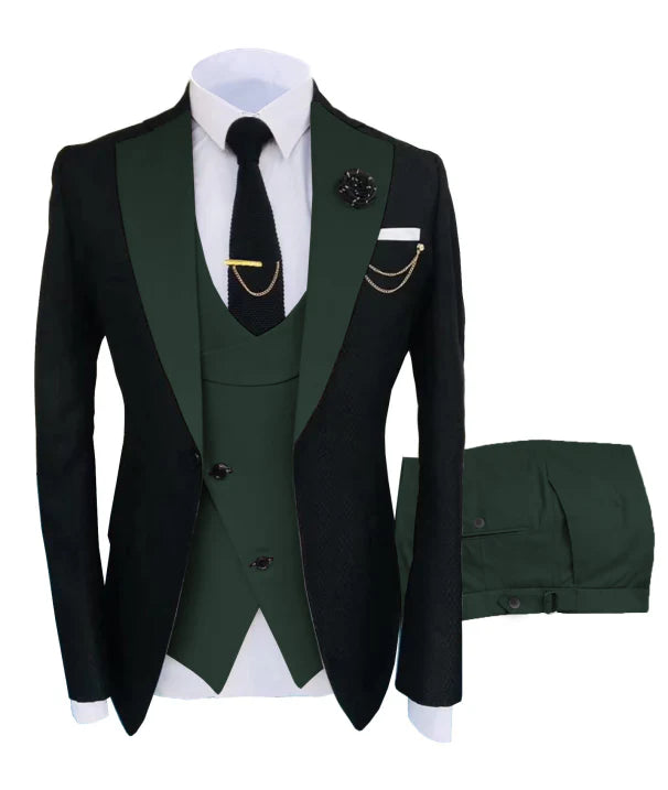 Herren 3-Piece Schlanke Passform Formelle Hochzeit Gast Anzug Set | Moderne