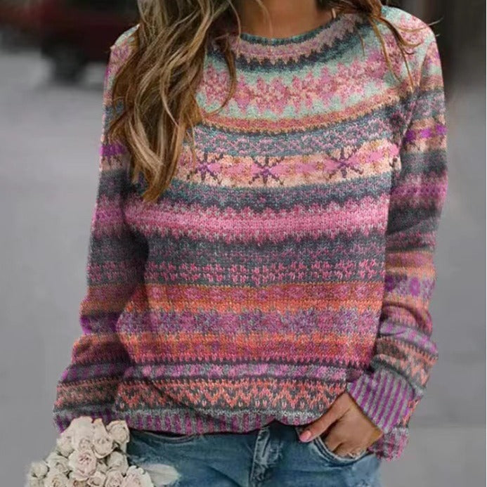 Warm Norweger Pullover Damen | Farbenfroh