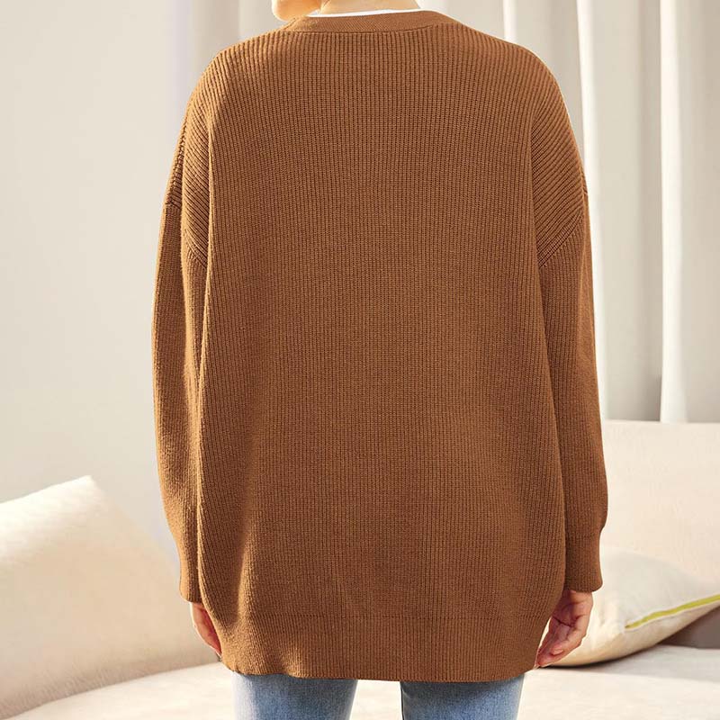 Damen Einfach Strickjacke | Warme