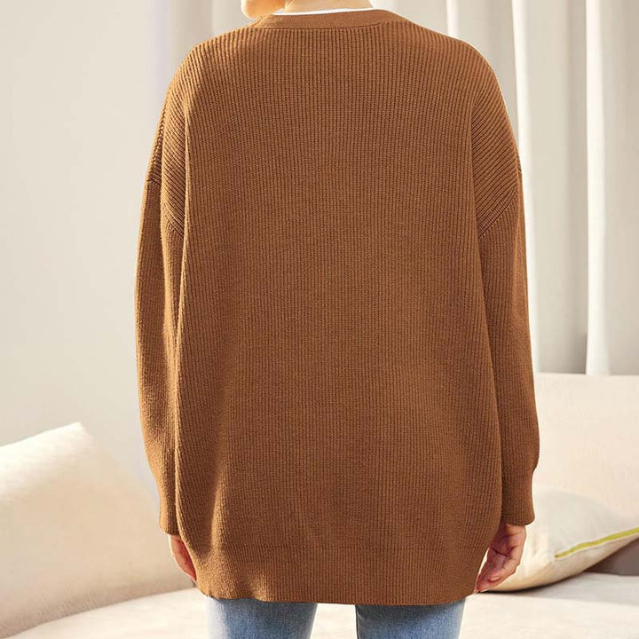 Damen Einfach Strickjacke | Warme