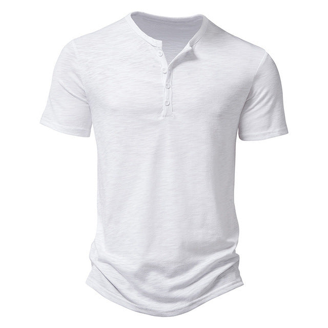 Herren Henley T-Shirt mit kurzen Ärmeln | Lässig
