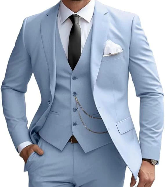 Herren Klassischer 3-teiliger Hochzeitsgast-Anzug Set | Formelle