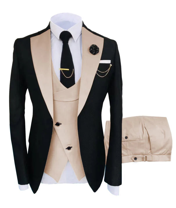 Herren 3-Piece Schlanke Passform Formelle Hochzeit Gast Anzug Set | Moderne