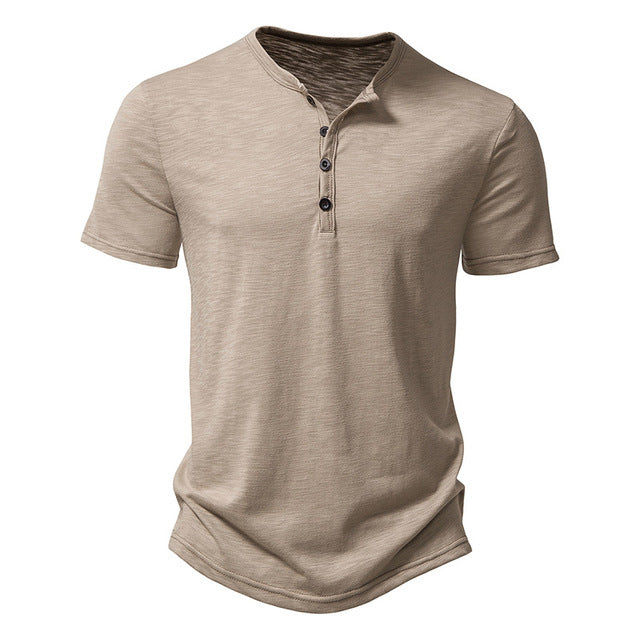 Herren Henley T-Shirt mit kurzen Ärmeln | Lässig