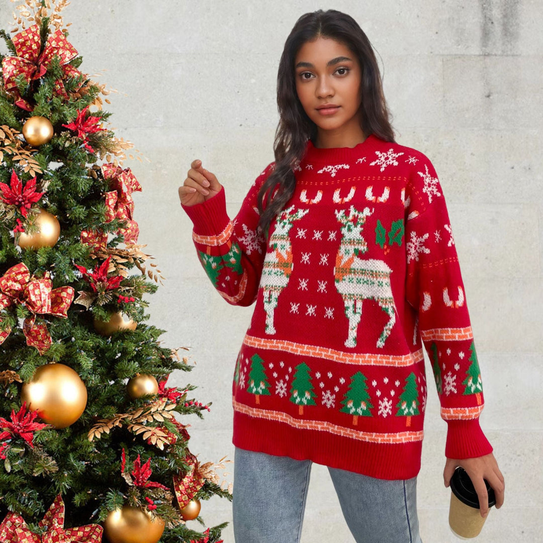 Festlich Weihnachtpullover Damen | Gestrickt