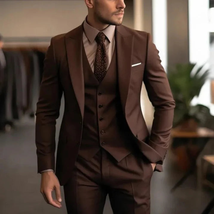 Dreiteiliger Hochzeitsgast Anzug für Herren | Elegante