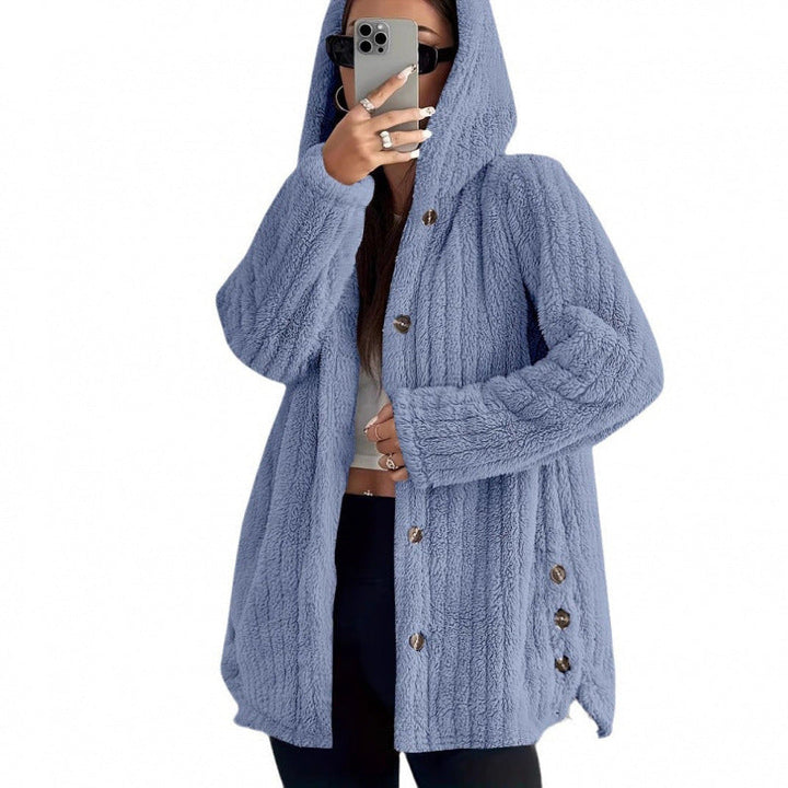 Winter Fleecejacke Damen | Knopfleiste