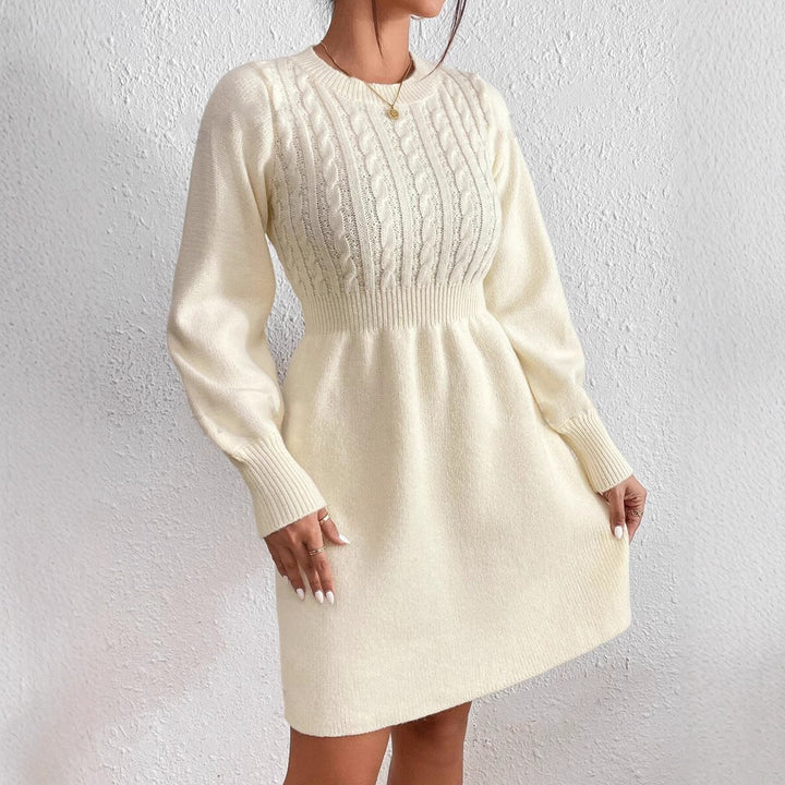 Damen Kabel Strickkleid | Mini