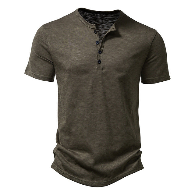 Herren Henley T-Shirt mit kurzen Ärmeln | Lässig