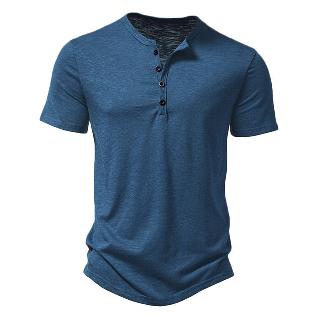 Herren Henley T-Shirt mit kurzen Ärmeln | Lässig
