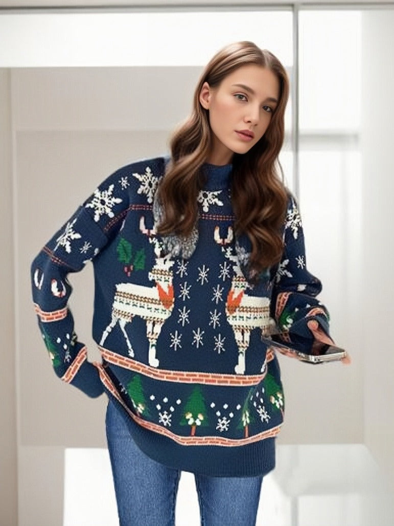 Weihnachtpullover Damen | Festliches Motiv