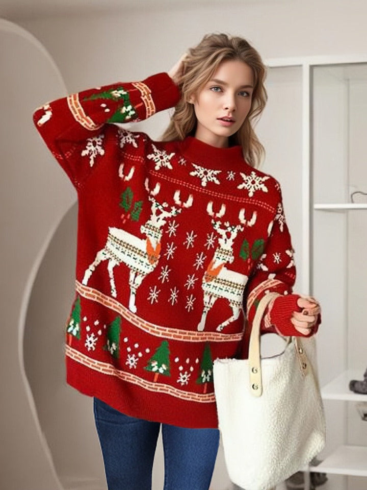 Weihnachtpullover Damen | Festliches Motiv