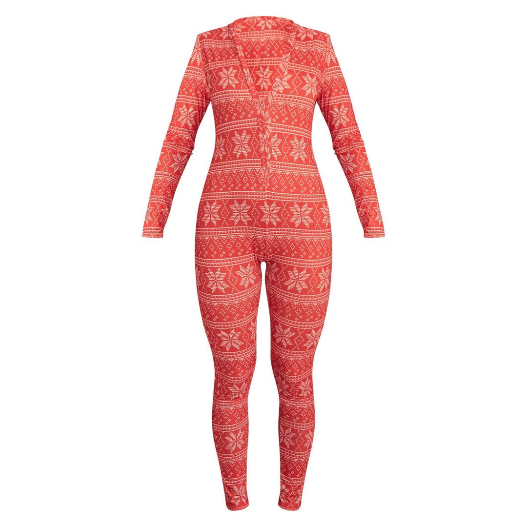 Weihnachtjumpsuit Damen | Lange Ärmel
