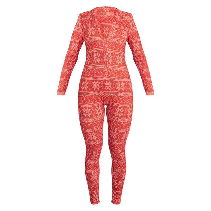 Weihnachtjumpsuit Damen | Lange Ärmel