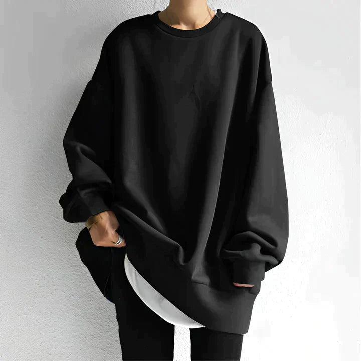Damen Rundhalsausschnitt Sweatshirts | Übergröße