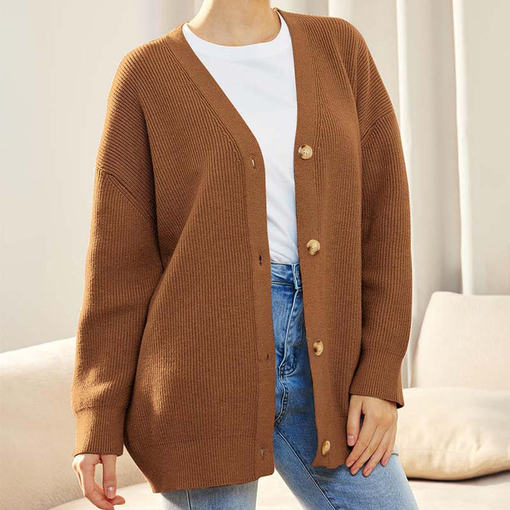 Damen Einfach Strickjacke | Warme