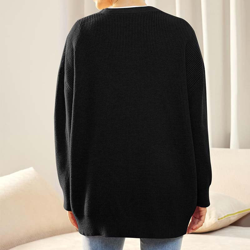 Damen Einfach Strickjacke | Warme