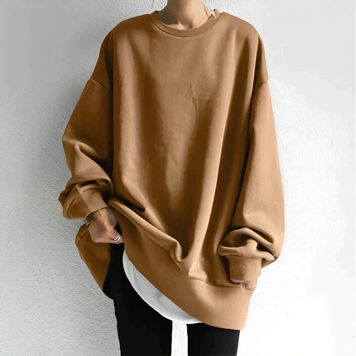 Damen Rundhalsausschnitt Sweatshirts | Übergröße