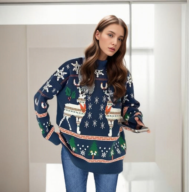 Weihnachtpullover Damen | Festliches Motiv