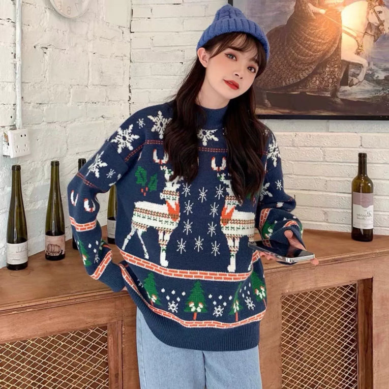 Festlich Weihnachtpullover Damen | Gestrickt