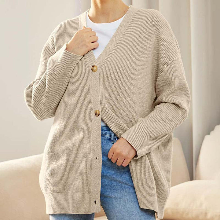 Damen Einfach Strickjacke | Warme