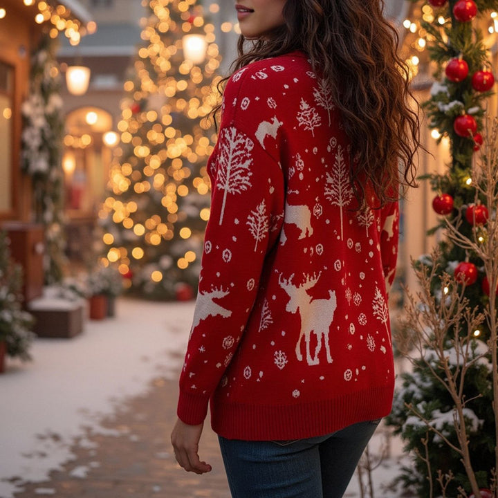 Weihnachtpullover Damen | Hoher Kragen