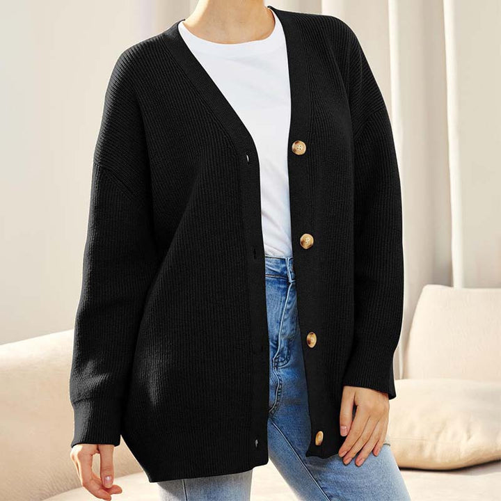 Damen Einfach Strickjacke | Warme