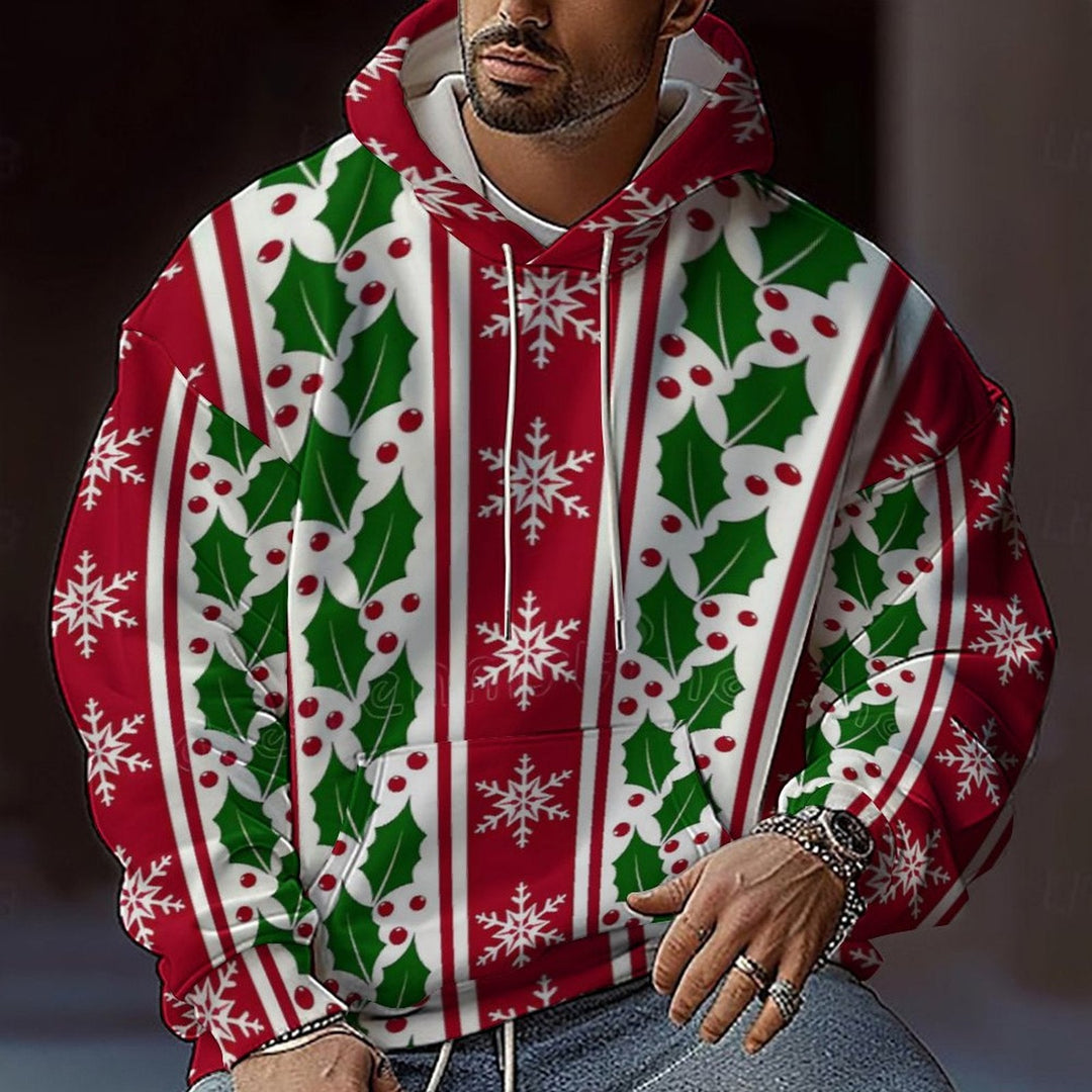 Weihnachtkapuzenpullover Herren | Farbenfrohes Design