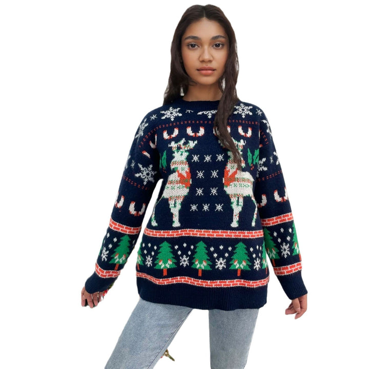 Festlich Weihnachtpullover Damen | Gestrickt