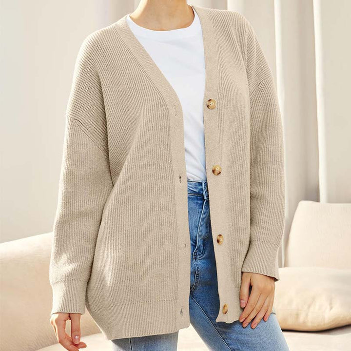 Damen Einfach Strickjacke | Warme