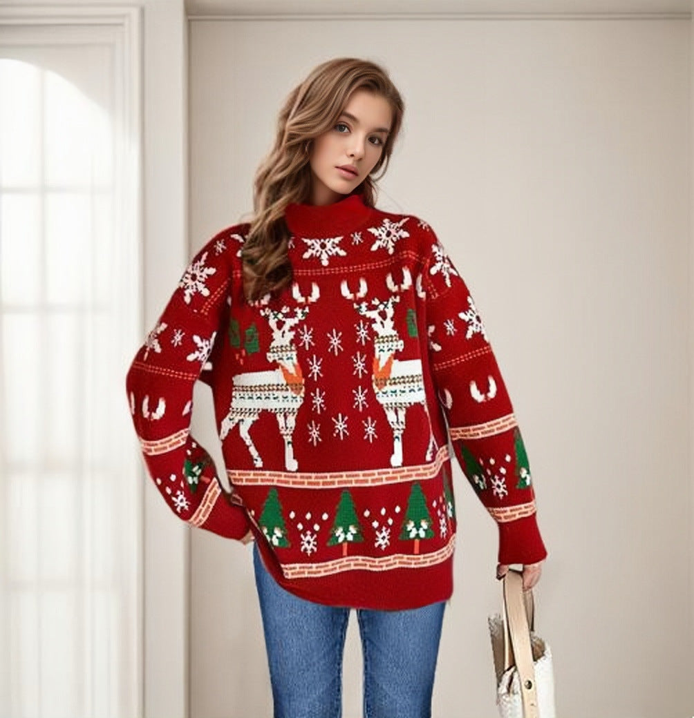 Weihnachtpullover Damen | Festliches Motiv
