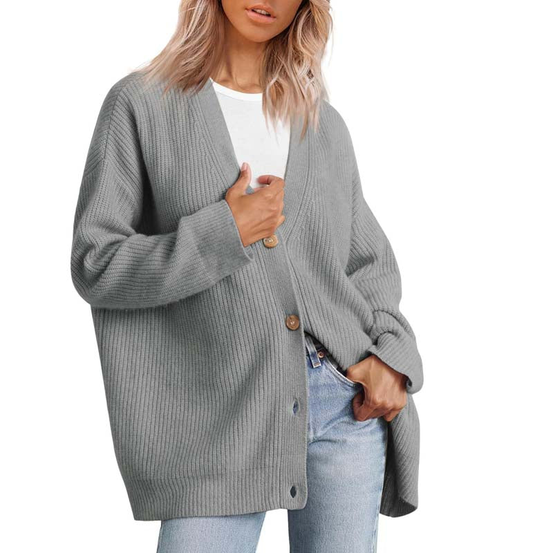 Damen Einfach Strickjacke | Warme