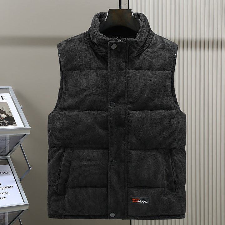 Herren Warme Winter Weste | Knopf Daunen