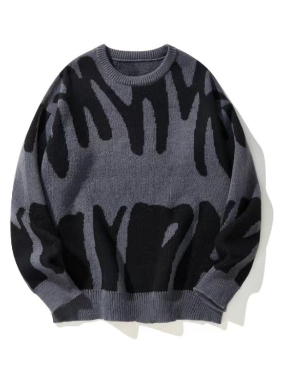 Herren-Strickpullover mit Rundhalsausschnitt | Langarm
