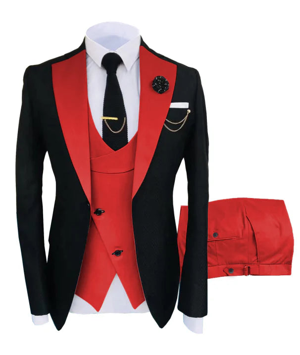 Herren 3-Piece Schlanke Passform Formelle Hochzeit Gast Anzug Set | Moderne
