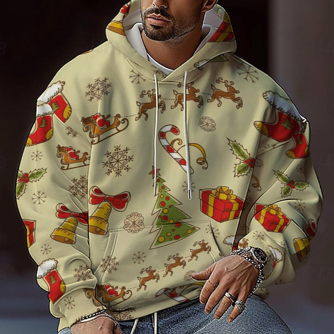 Weihnachtkapuzenpullover Herren | Farbenfrohes Design