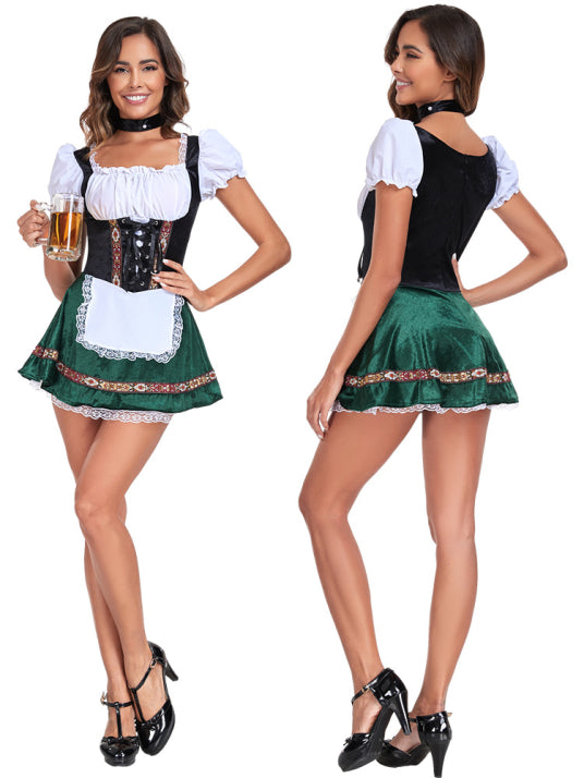 Damen Quadratischer Ausschnitt Oktoberfest Kostüm