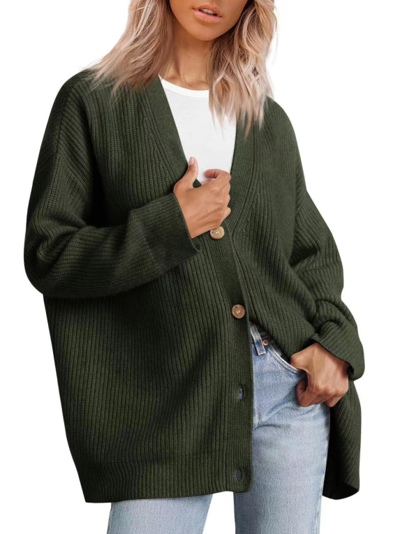 Damen Einfach Strickjacke | Warme