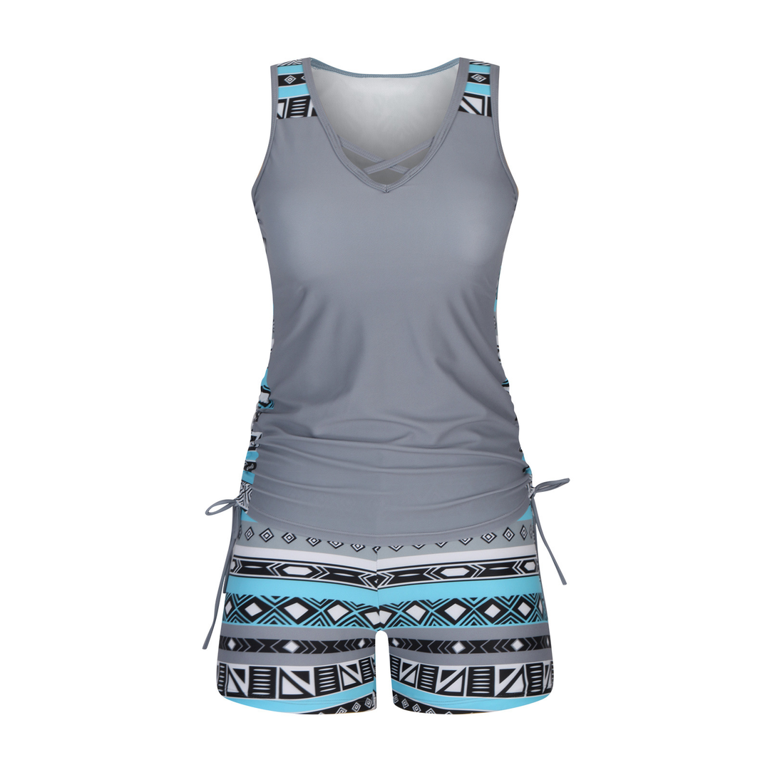Damen Sommer Modisches Tankini-Set | Zweiteiliger