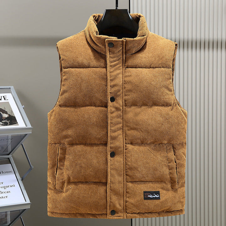 Herren Warme Winter Weste | Knopf Daunen