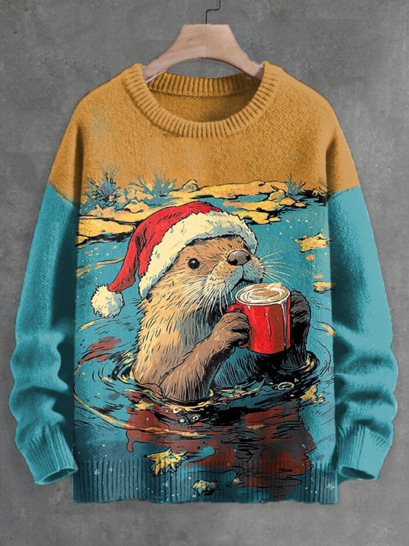 Vintage Weihnachtpullover Damen | Übergroß
