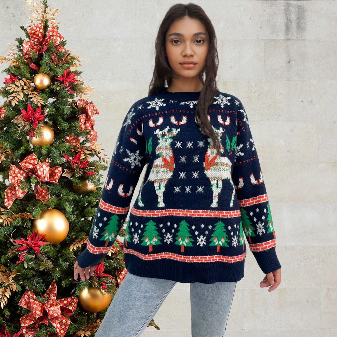 Festlich Weihnachtpullover Damen | Gestrickt