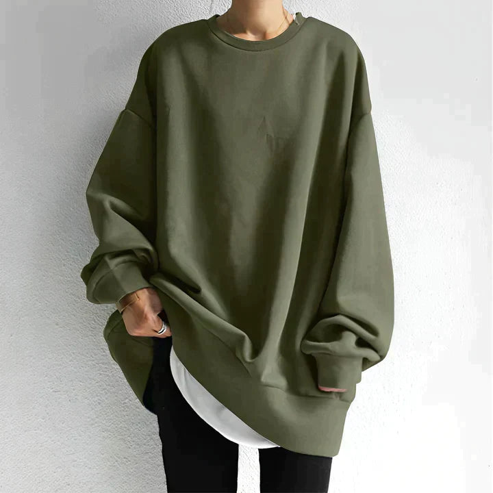 Damen Rundhalsausschnitt Sweatshirts | Übergröße