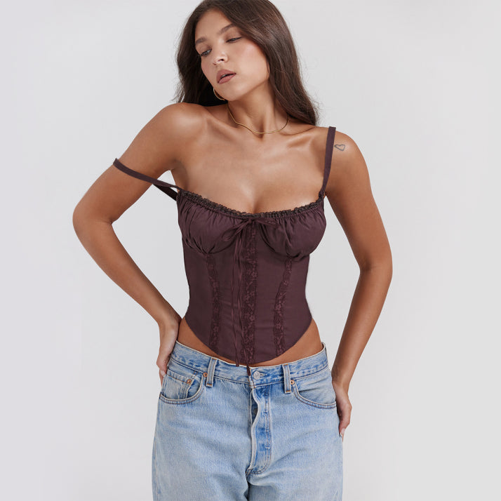 Damen Elegantes Spitzen-Korsett