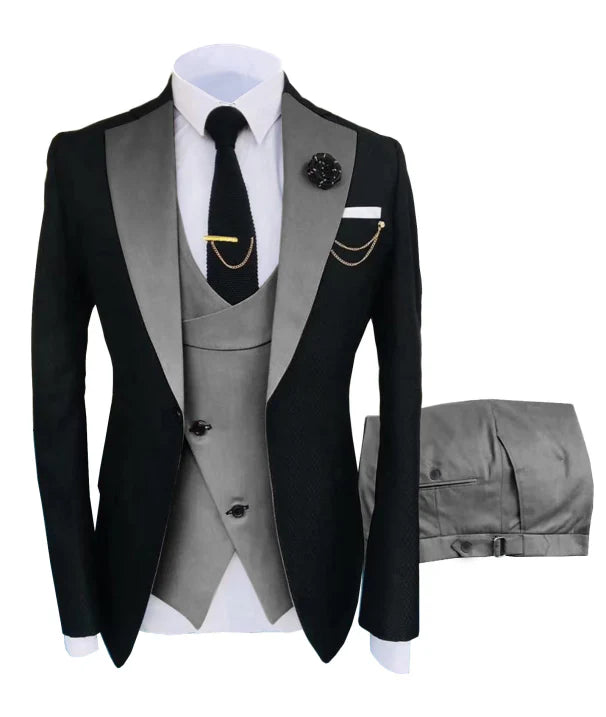 Herren 3-Piece Schlanke Passform Formelle Hochzeit Gast Anzug Set | Moderne