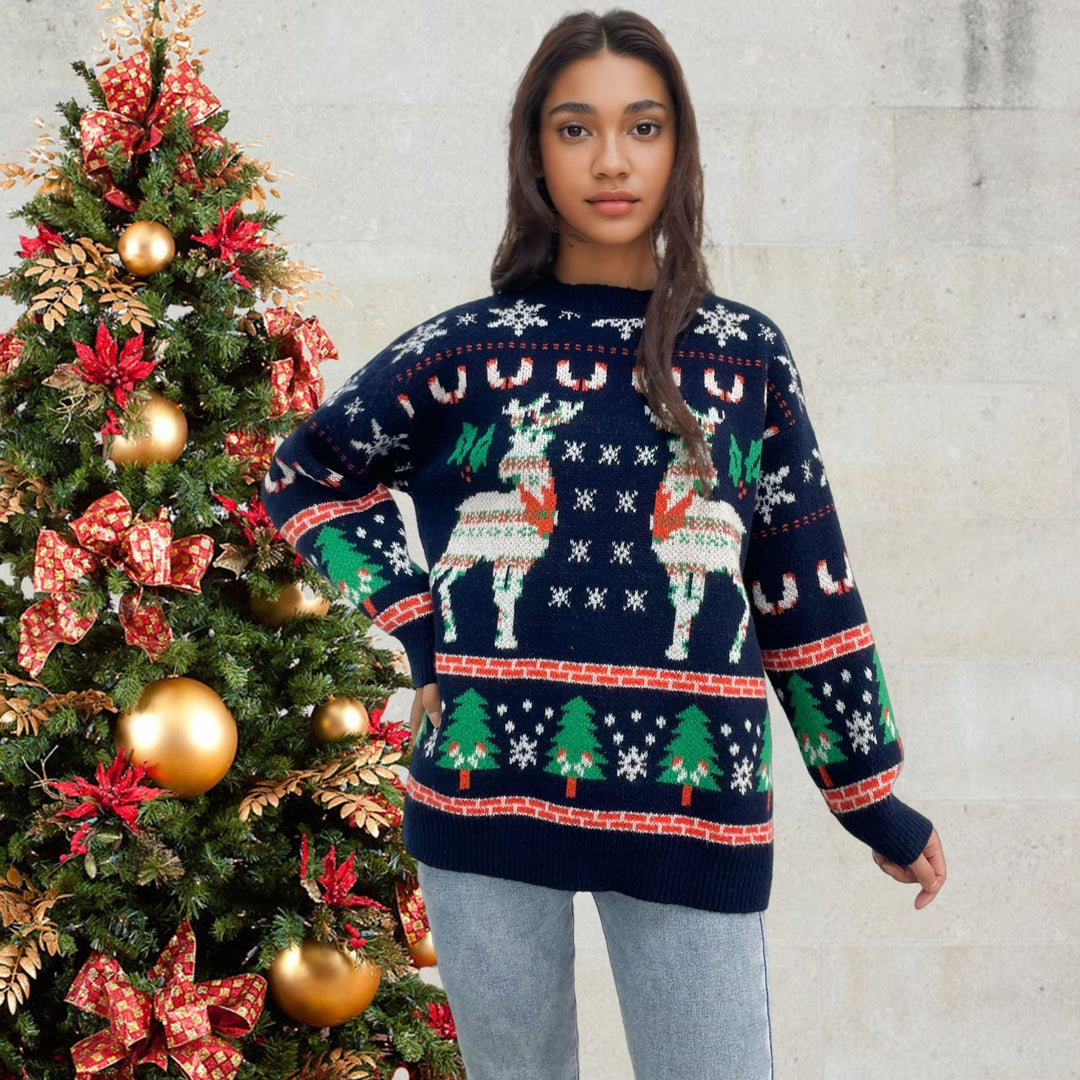 Festlich Weihnachtpullover Damen | Gestrickt