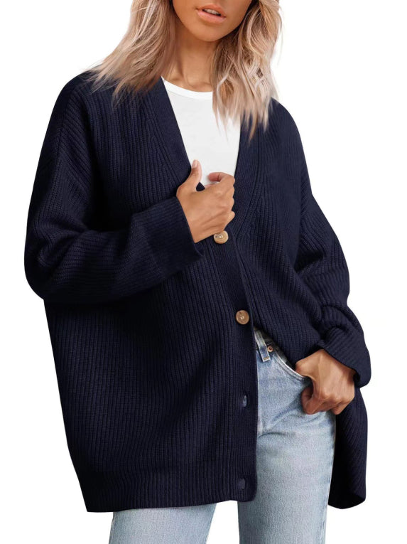 Damen Einfach Strickjacke | Warme