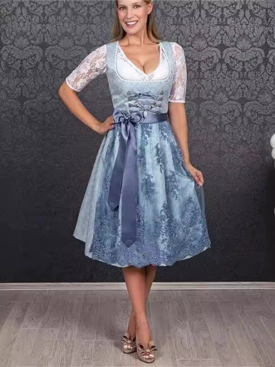Damen Mode Oktoberfest Dirndl Kleid