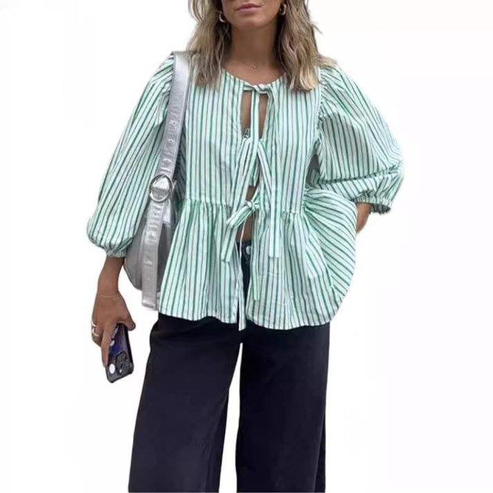 Damen Bluse Mit Puffärmeln | Lässig