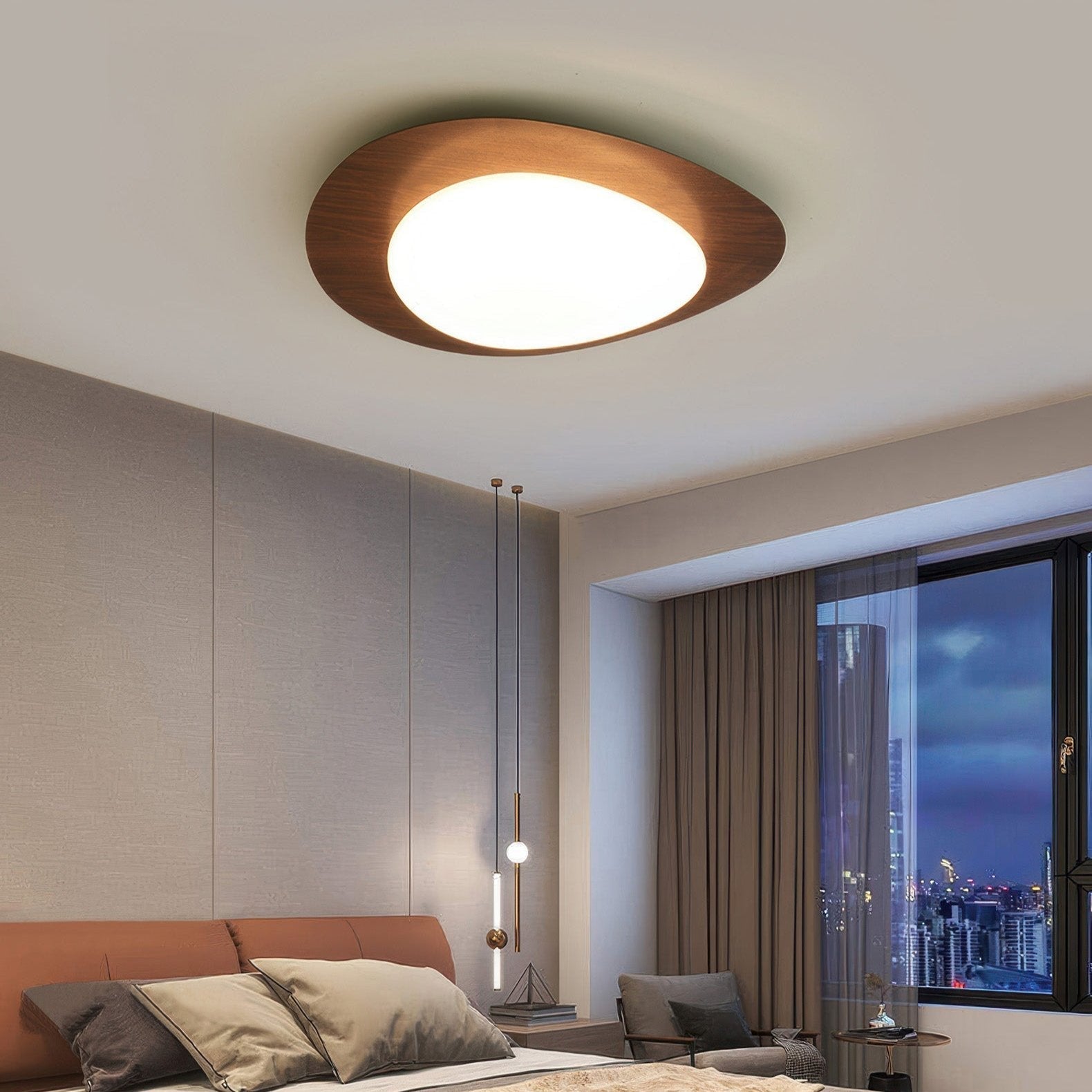 Stilvolle und moderne Pebble Glow Loftlampe für zeitlose Einrichtung.
